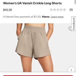 Women's Under Armour Vanish Crinkle Long Shorts